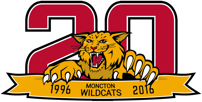 Moncton Wildcats 2016 Anniversary Logo iron on transfers for clothing